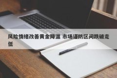 风险情绪改善黄金降温 市场谨防区间跌破走低